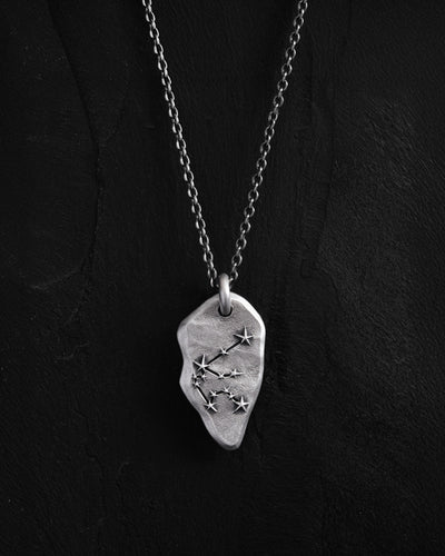 Silver pendant AQUARIUS CONSTELLATION on a chain