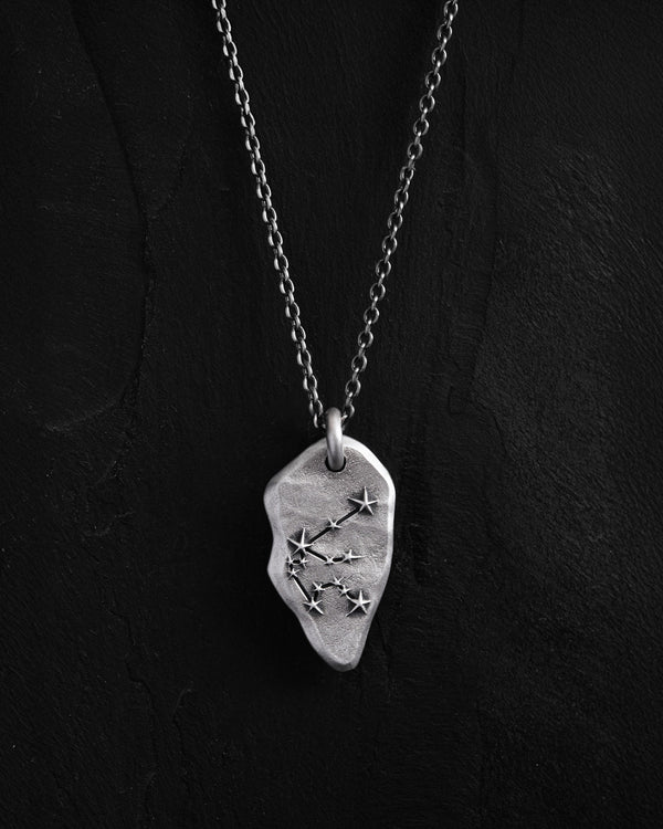 Silver pendant AQUARIUS CONSTELLATION on a chain