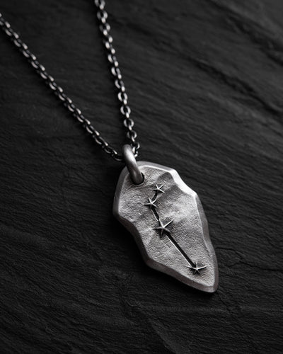 Silver pendant ARIES CONSTELLATION on a chain