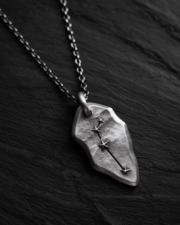 Silver pendant ARIES CONSTELLATION on a chain