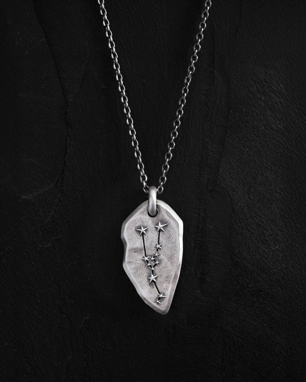 Silver pendant TAURUS CONSTELLATION on a chain