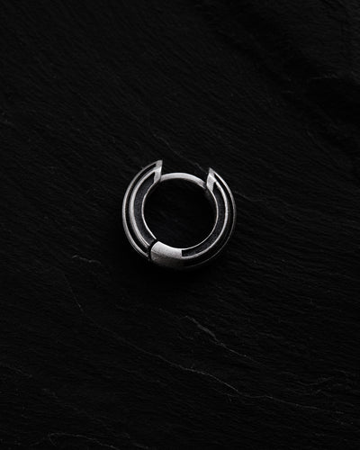 Silver earring - ring FOCUS