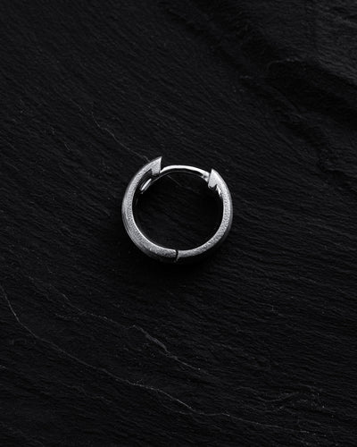 14k white gold single earring THE HOOP