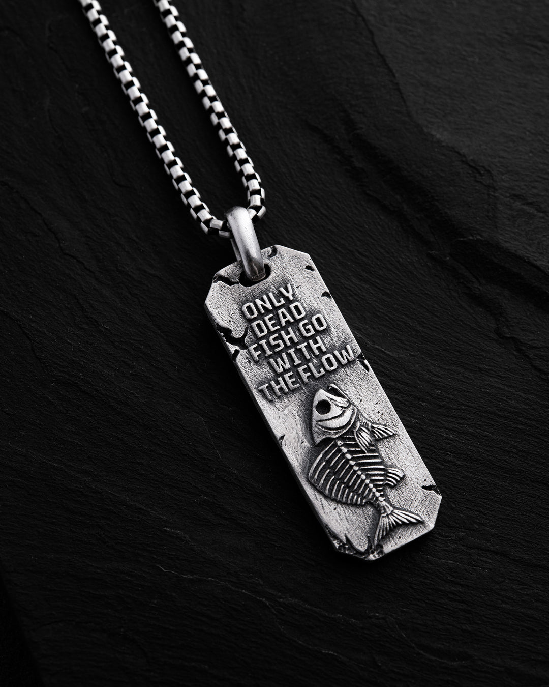 Silver pendant AGAINST THE FLOW