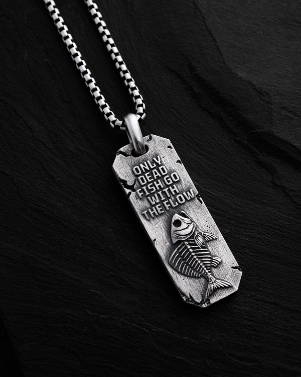 Silver pendant AGAINST THE FLOW