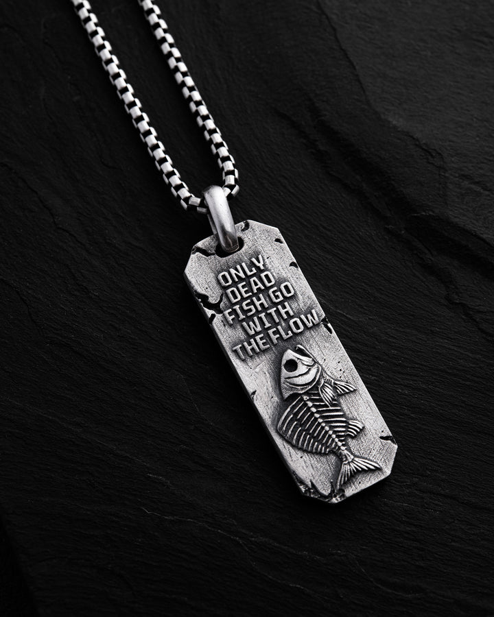 Silver pendant AGAINST THE FLOW