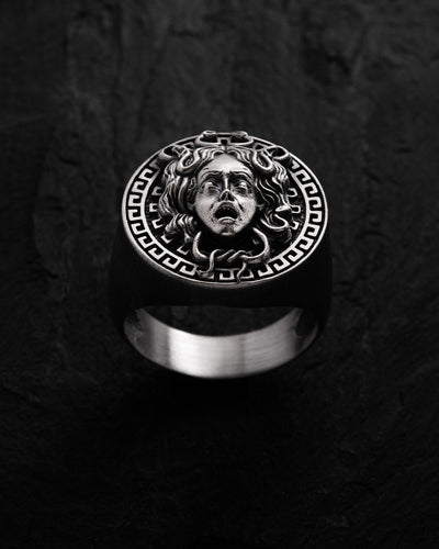 Silver ring GORGON MEDUSA