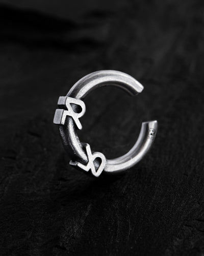 Silver single earring - cuff REYTEL