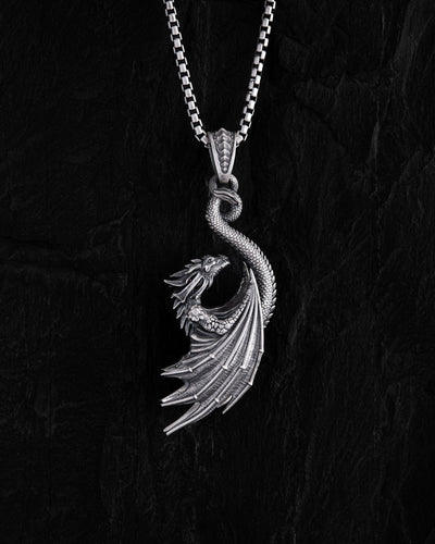 Silver pendant DRAGON