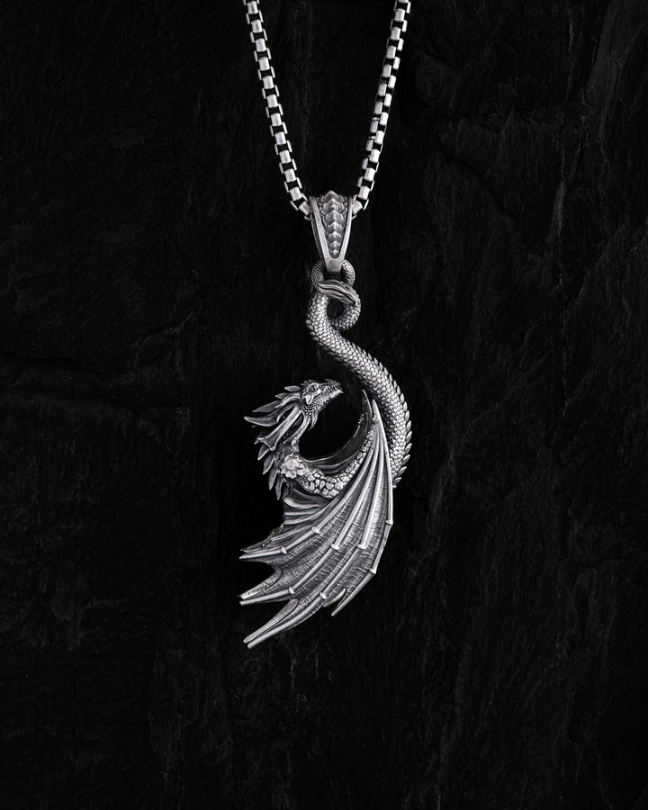 Silver pendant DRAGON