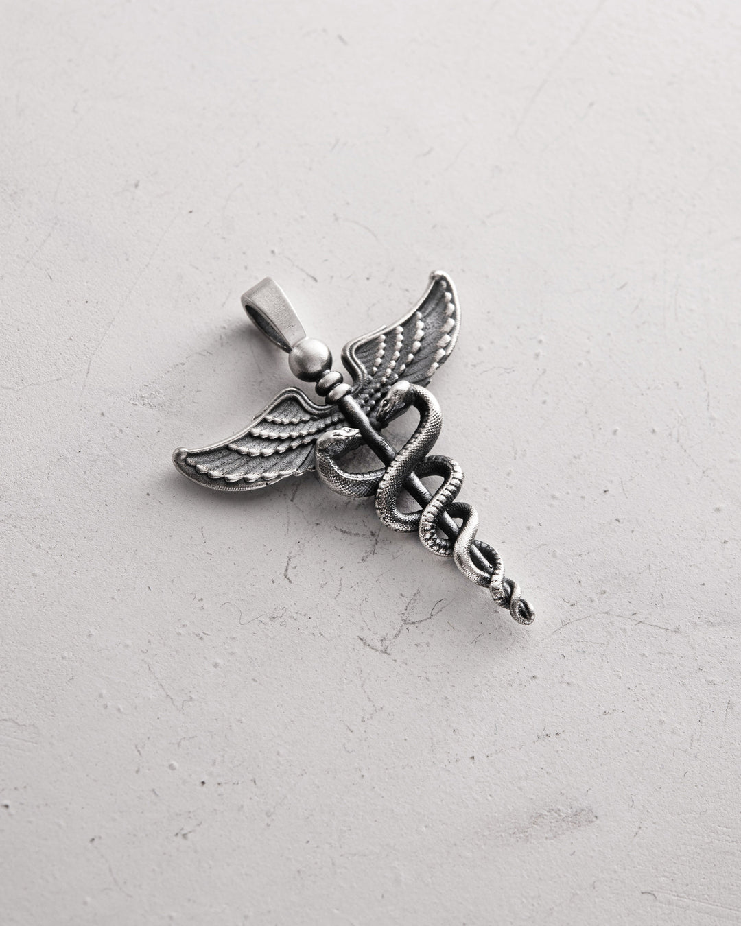 Silver pendant CADUCEUS