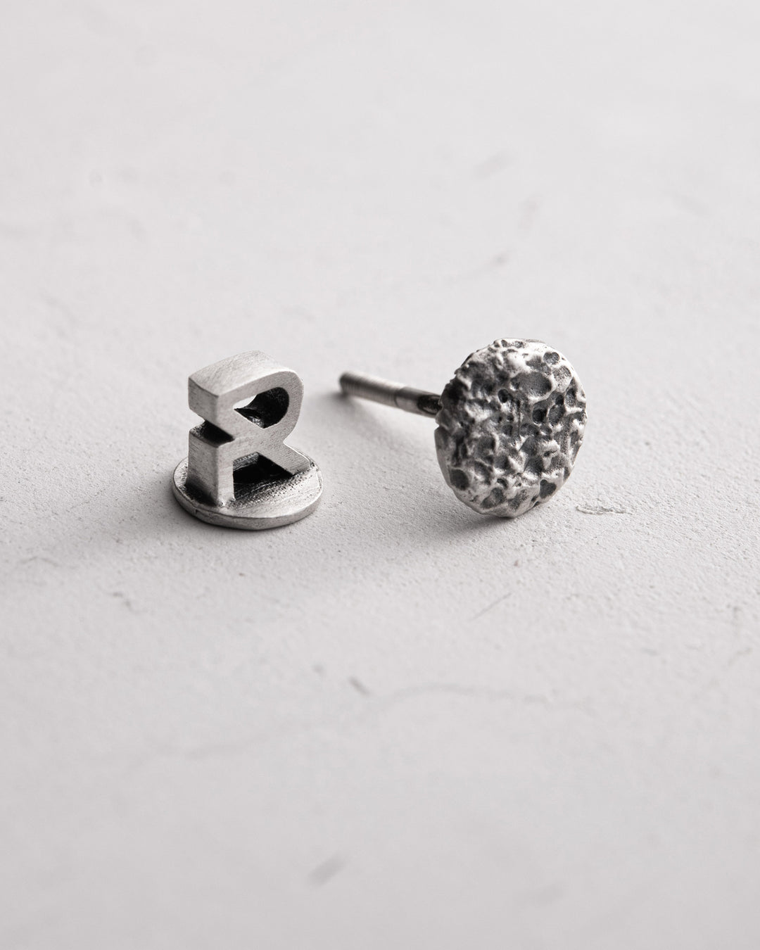 Silver Single Earring MOON