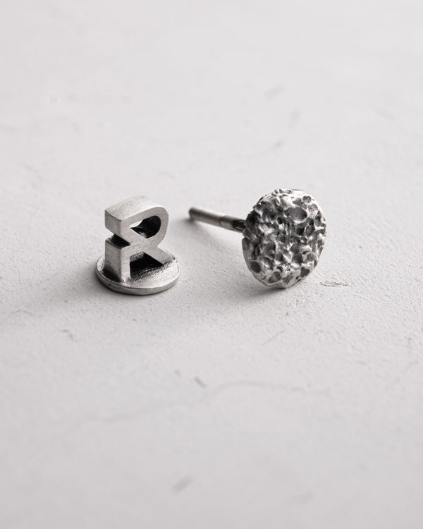 Silver Single Earring MOON