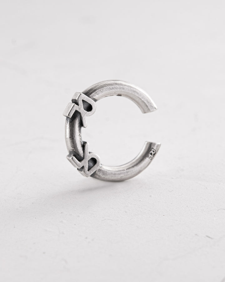 Silver single earring - cuff REYTEL