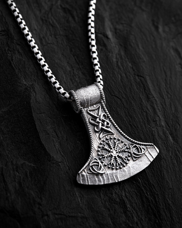 Silver pendant HELMET of TERROR