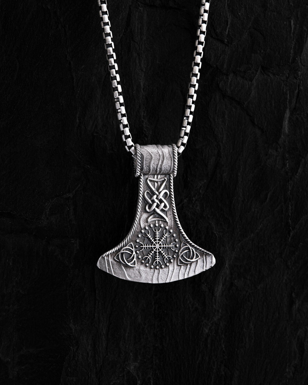 Silver pendant HELMET of TERROR