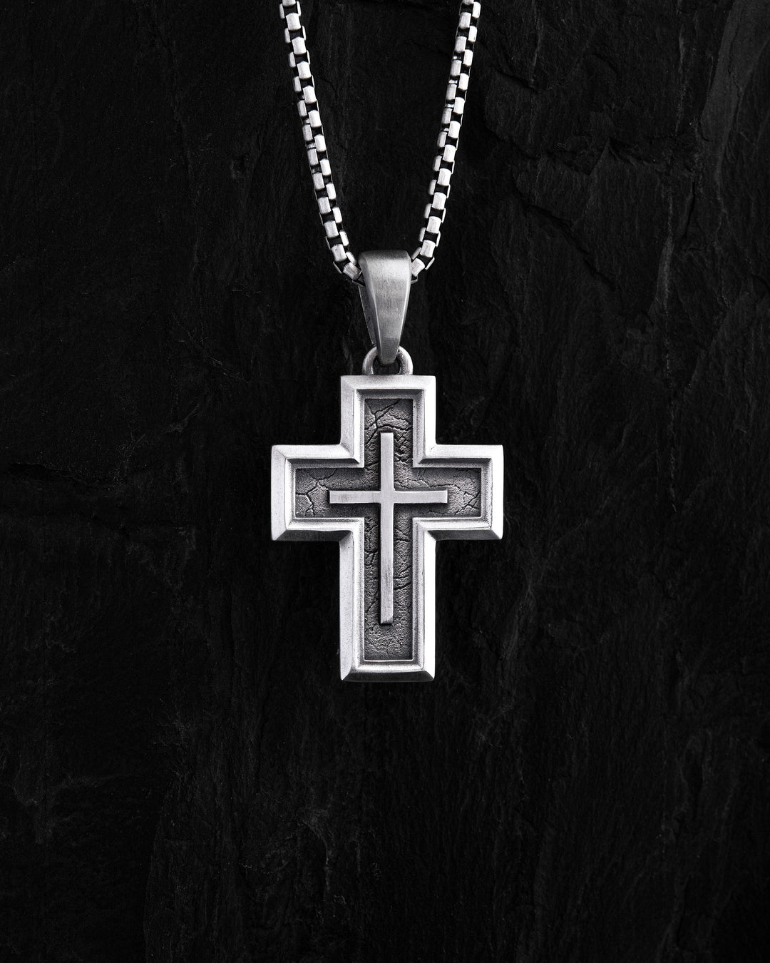 Silver cross ANCHOR CROSS