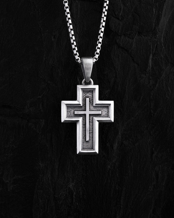 Silver cross ANCHOR CROSS