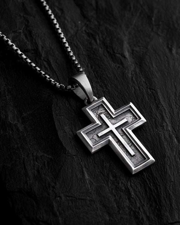 Silver cross ANCHOR CROSS