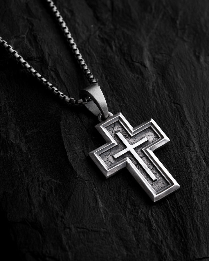 Silver cross ANCHOR CROSS