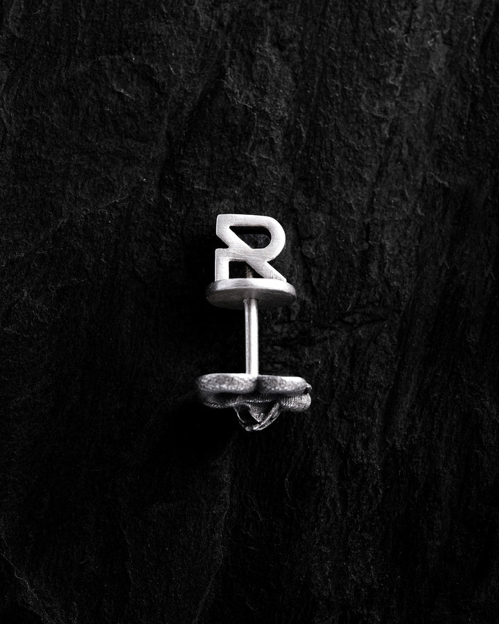 Silver single earring SERPENS