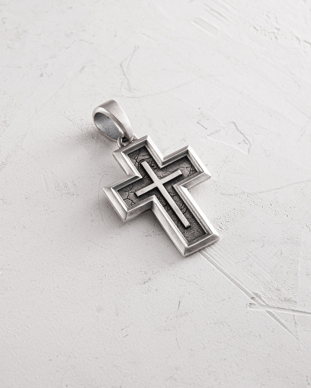 Silver cross ANCHOR CROSS
