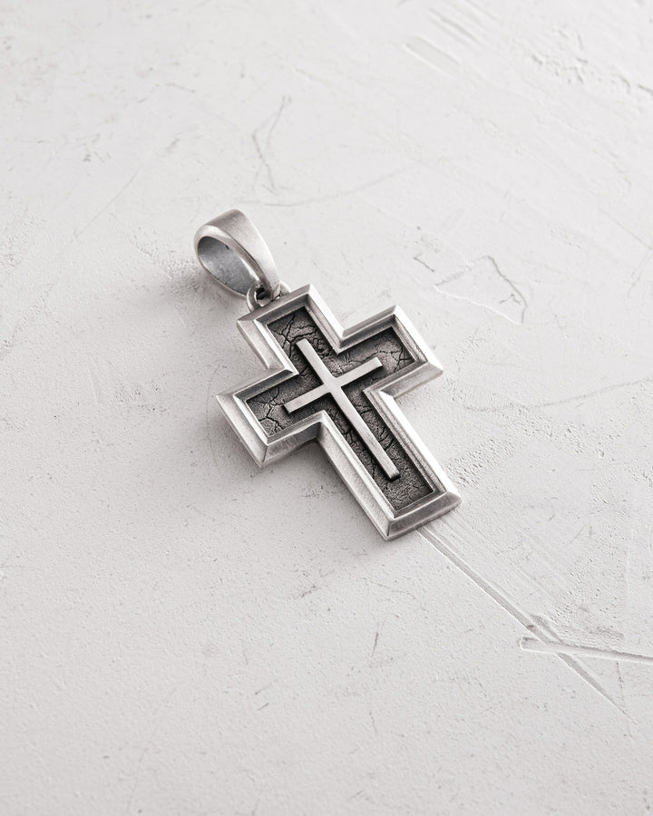 Silver cross ANCHOR CROSS