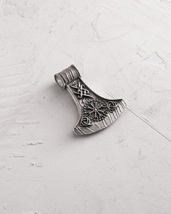 Silver pendant HELMET of TERROR