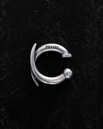 Silver mono ear cuff SIEGER