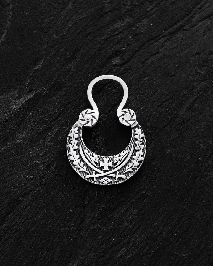 Silver monoearring SABERS