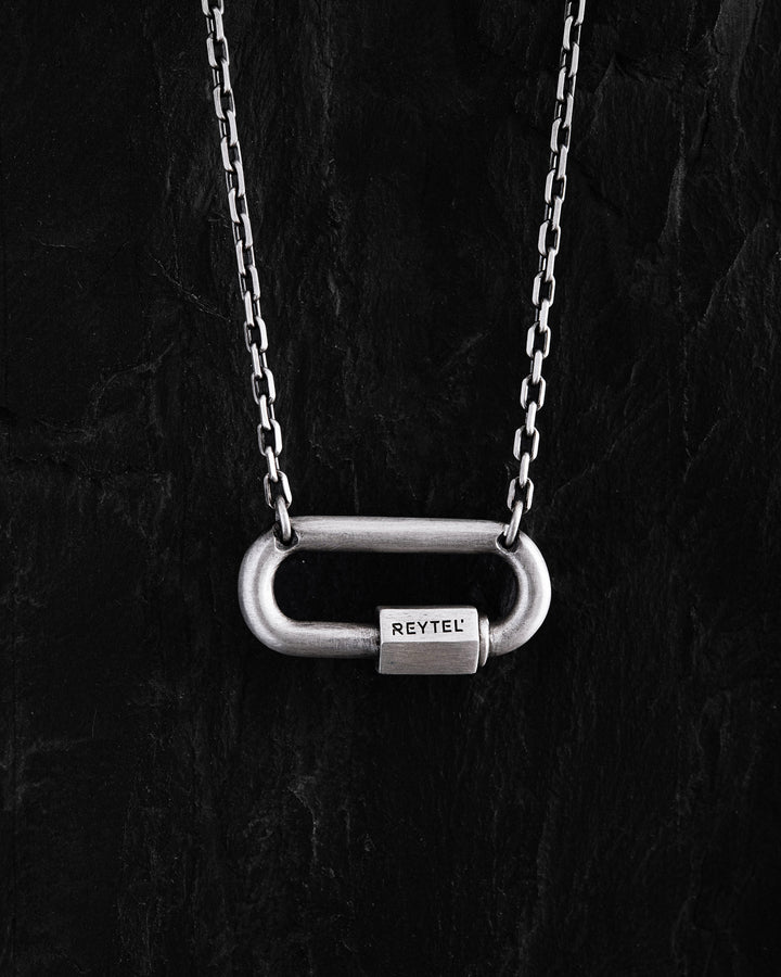 Silver pendant on chain KARABIN