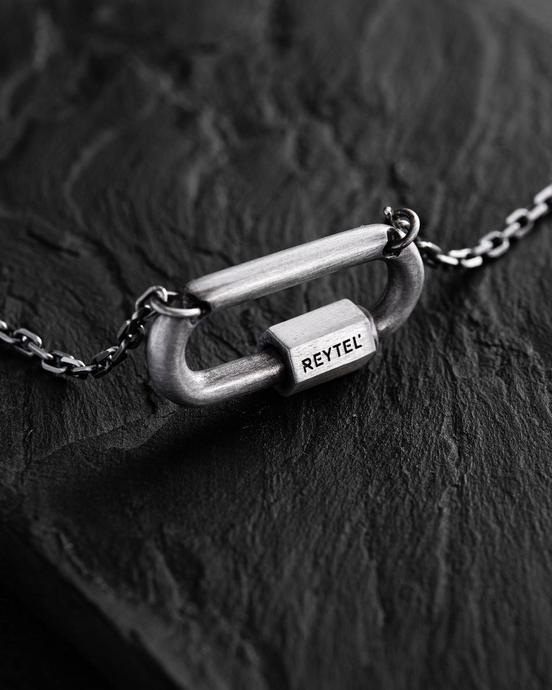 Silver pendant on chain KARABIN