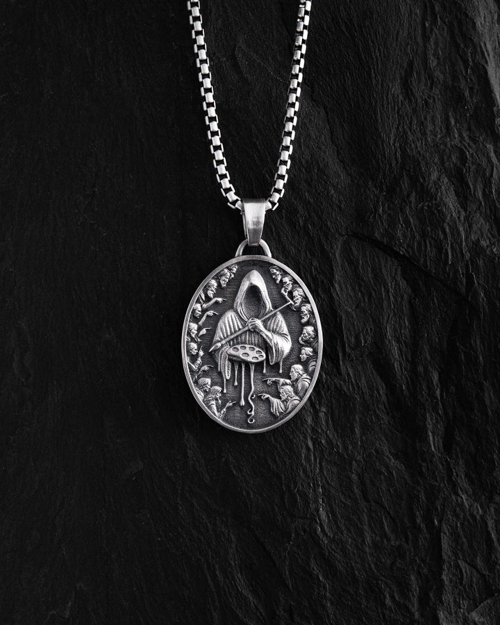 Silver pendant THE PAINTER OF FATE