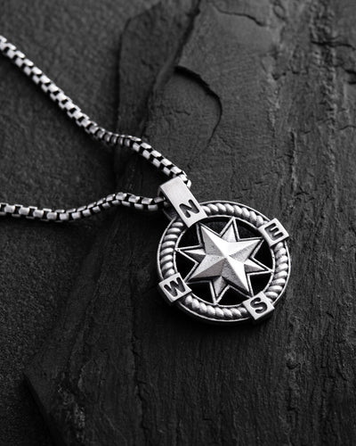 Ciondolo in argento ROSA DEI VENTI