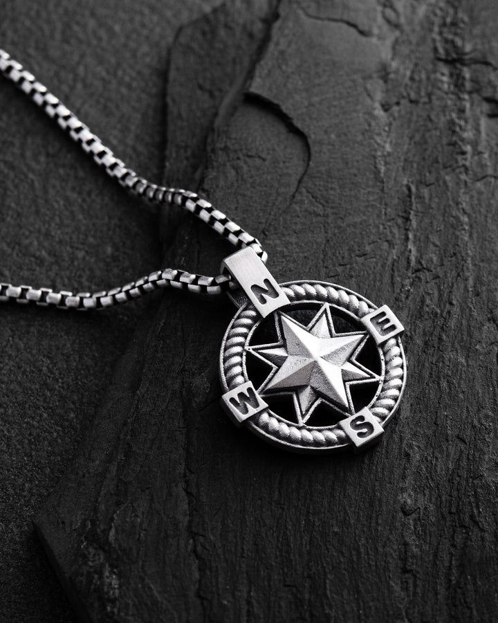 Silver pendant WIND ROSE