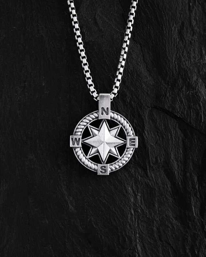 Silver pendant WIND ROSE