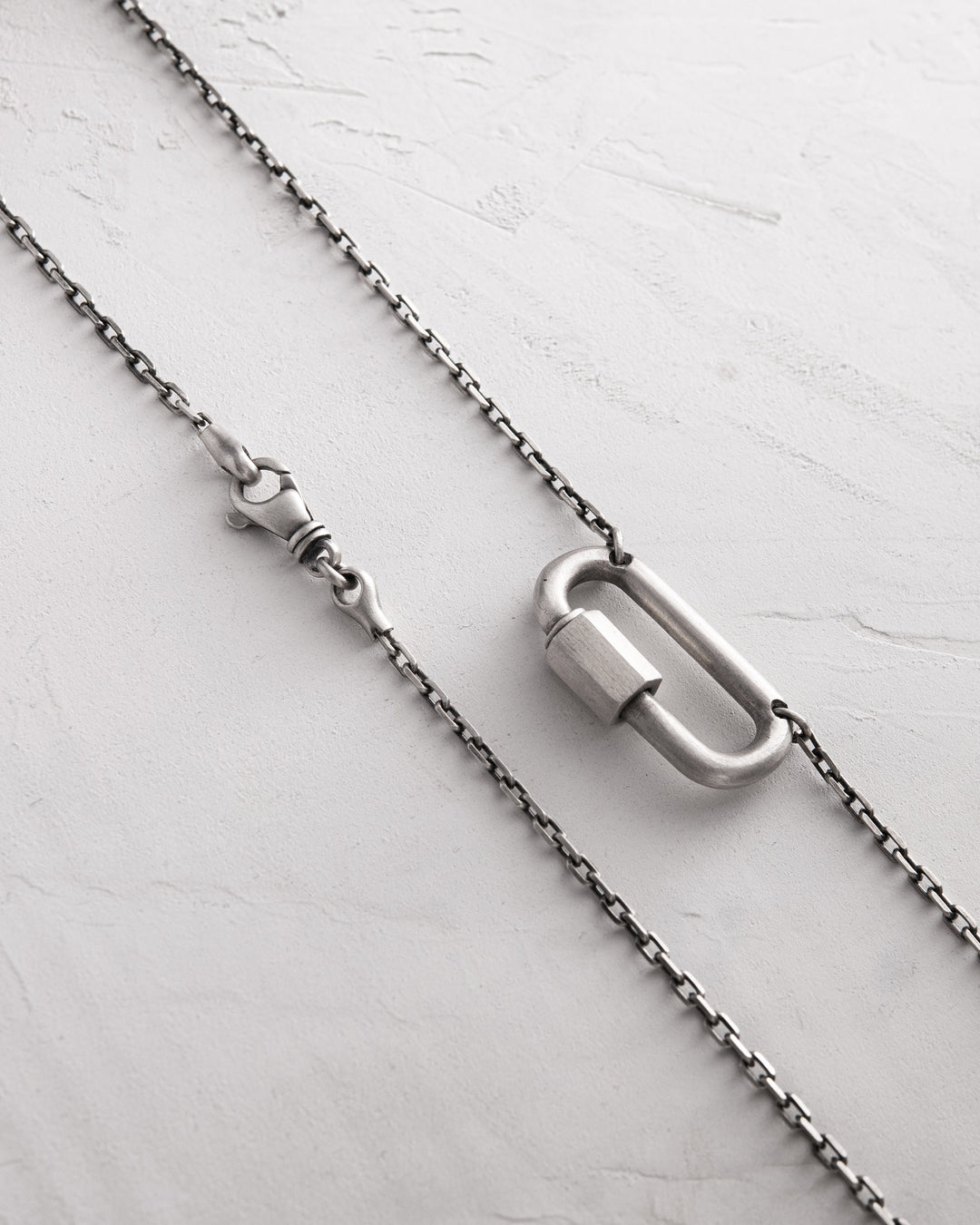 Silver pendant on chain KARABIN
