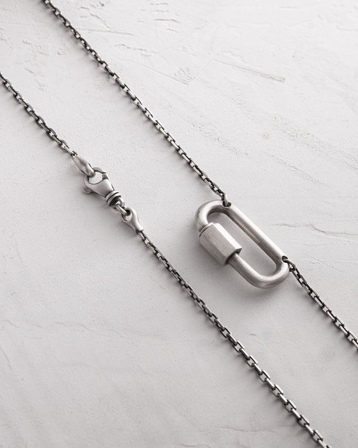 Silver pendant on chain KARABIN