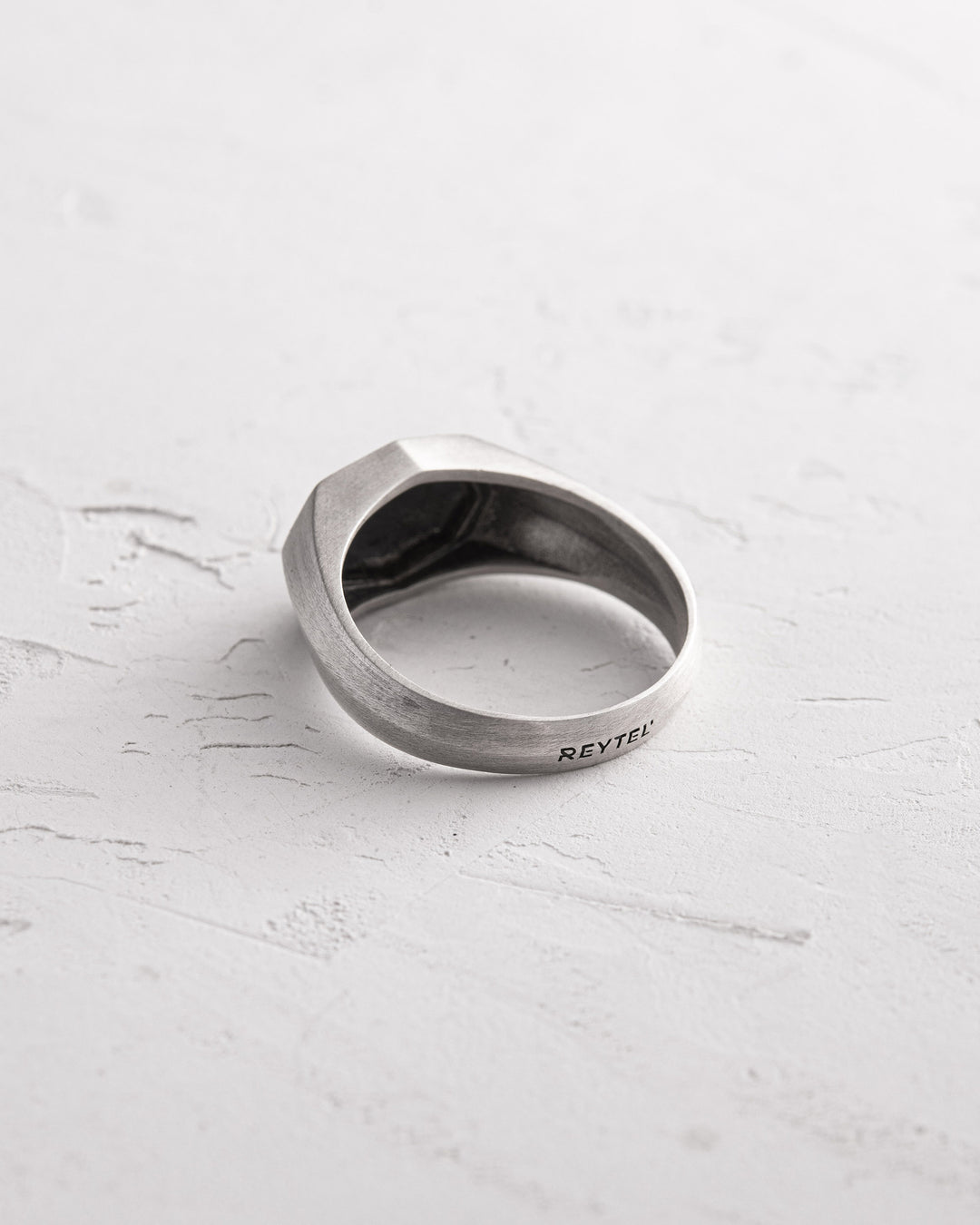 Silver ring METEORITE