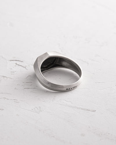 Silver ring METEORITE