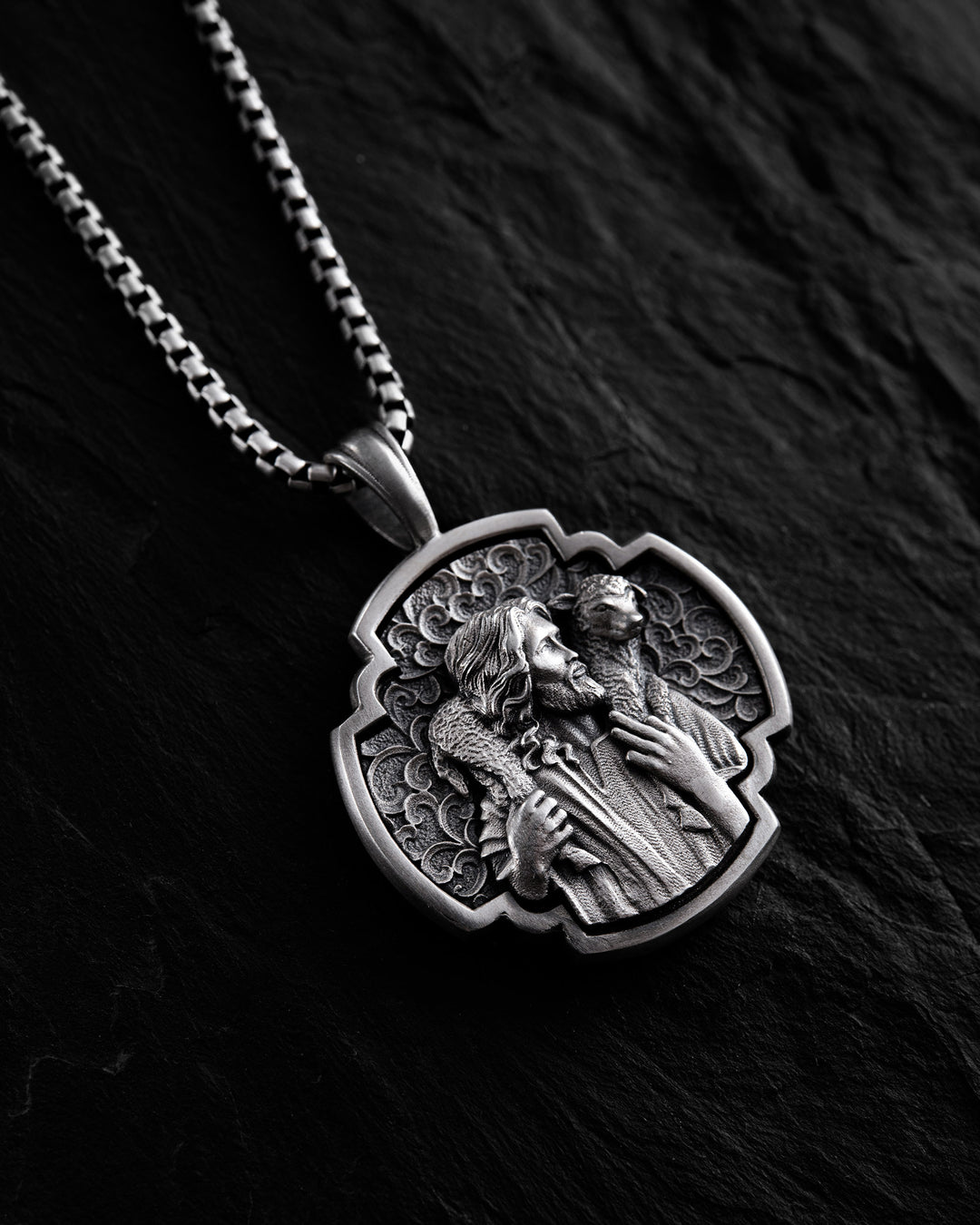 Silver pendant JESUS SHEPHERD