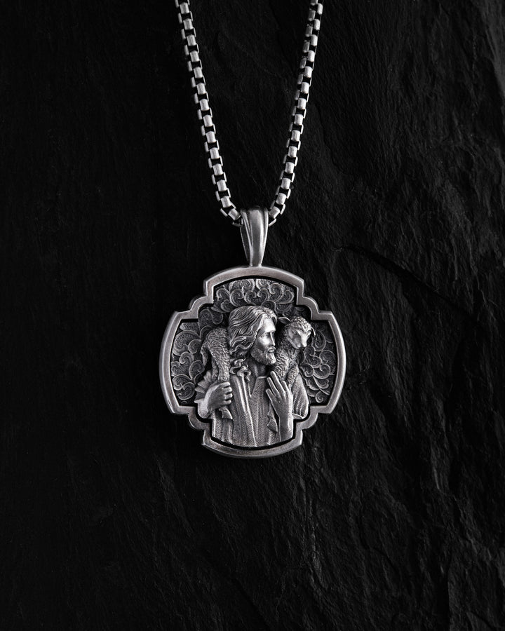 Silver pendant JESUS SHEPHERD