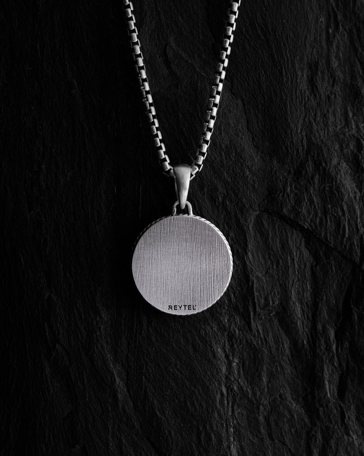 Silver pendant COMPASS. POLAR STAR