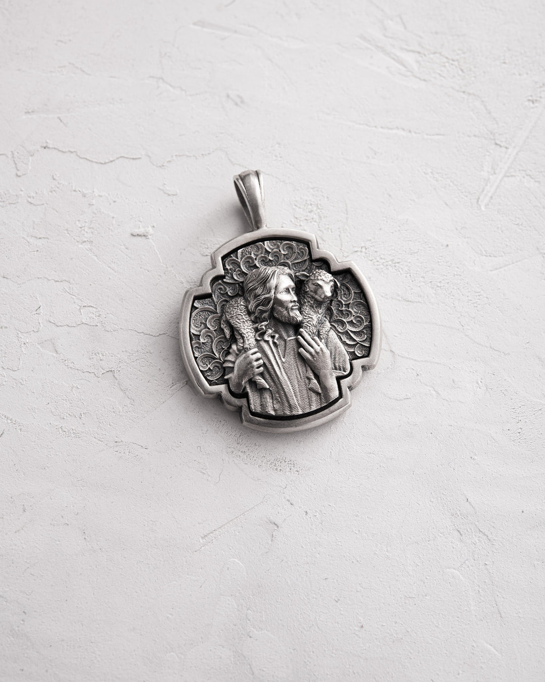 Silver pendant JESUS SHEPHERD