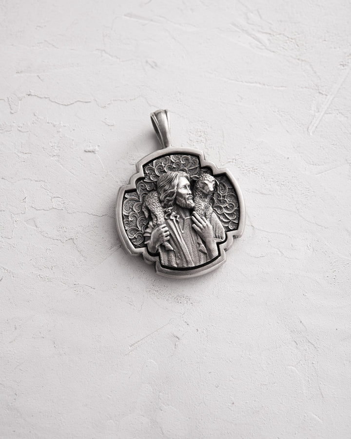 Silver pendant JESUS SHEPHERD