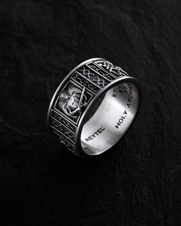 Silver ring ARCHANGELS PROTECTION