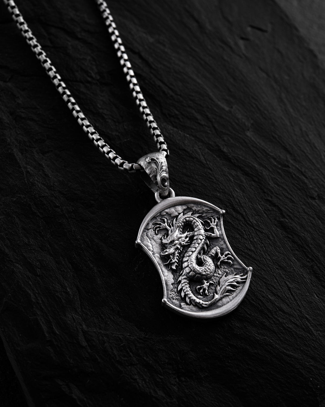 Silver pendant DRAGON