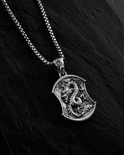 Silver pendant DRAGON