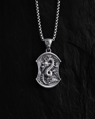 Silver pendant DRAGON