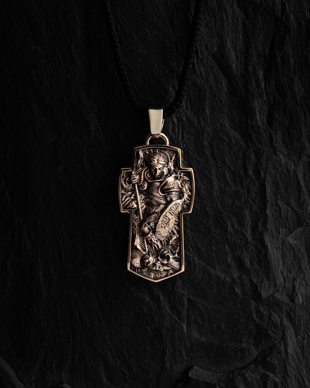 Cross ARCHANGEL MICHAEL (14k yellow gold)